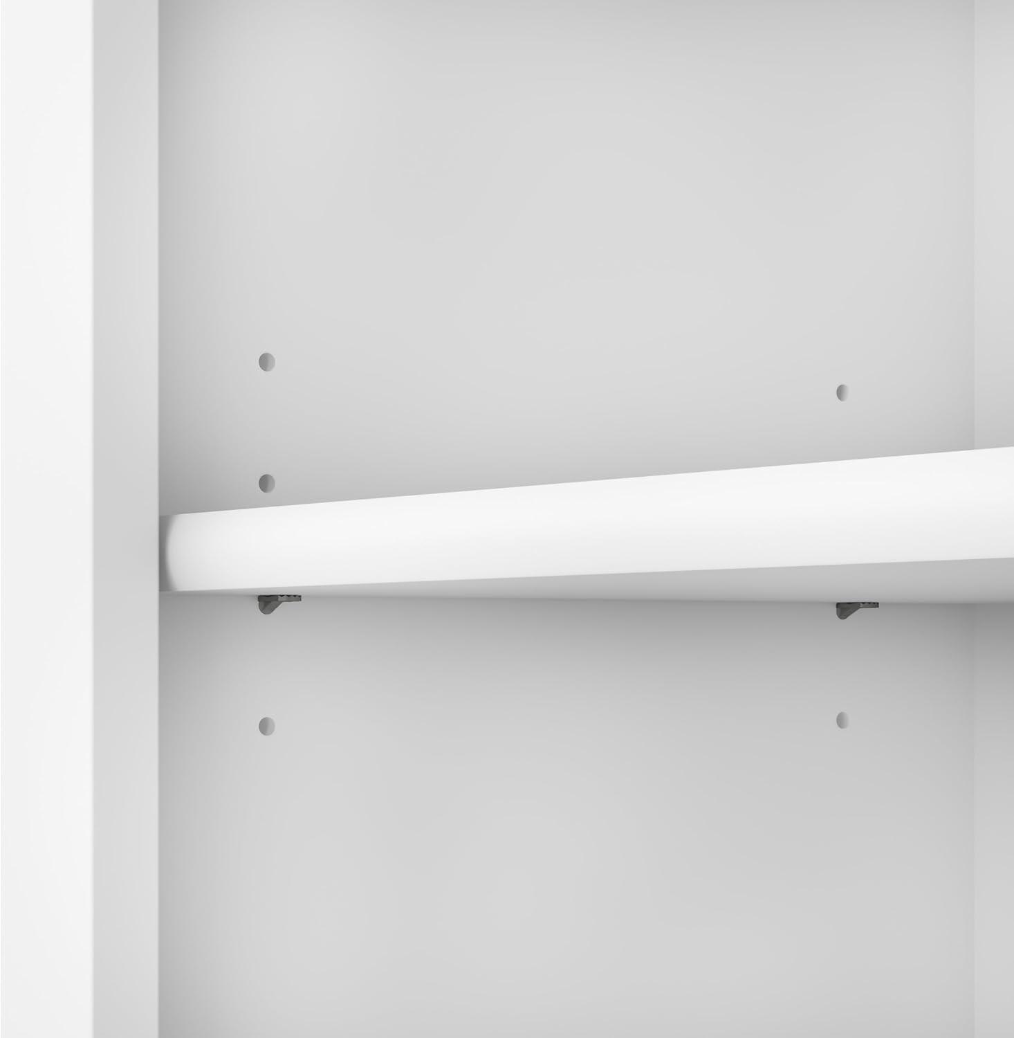 Bush Furniture Somerset 5 Shelf Tall Bookcase in White Finish