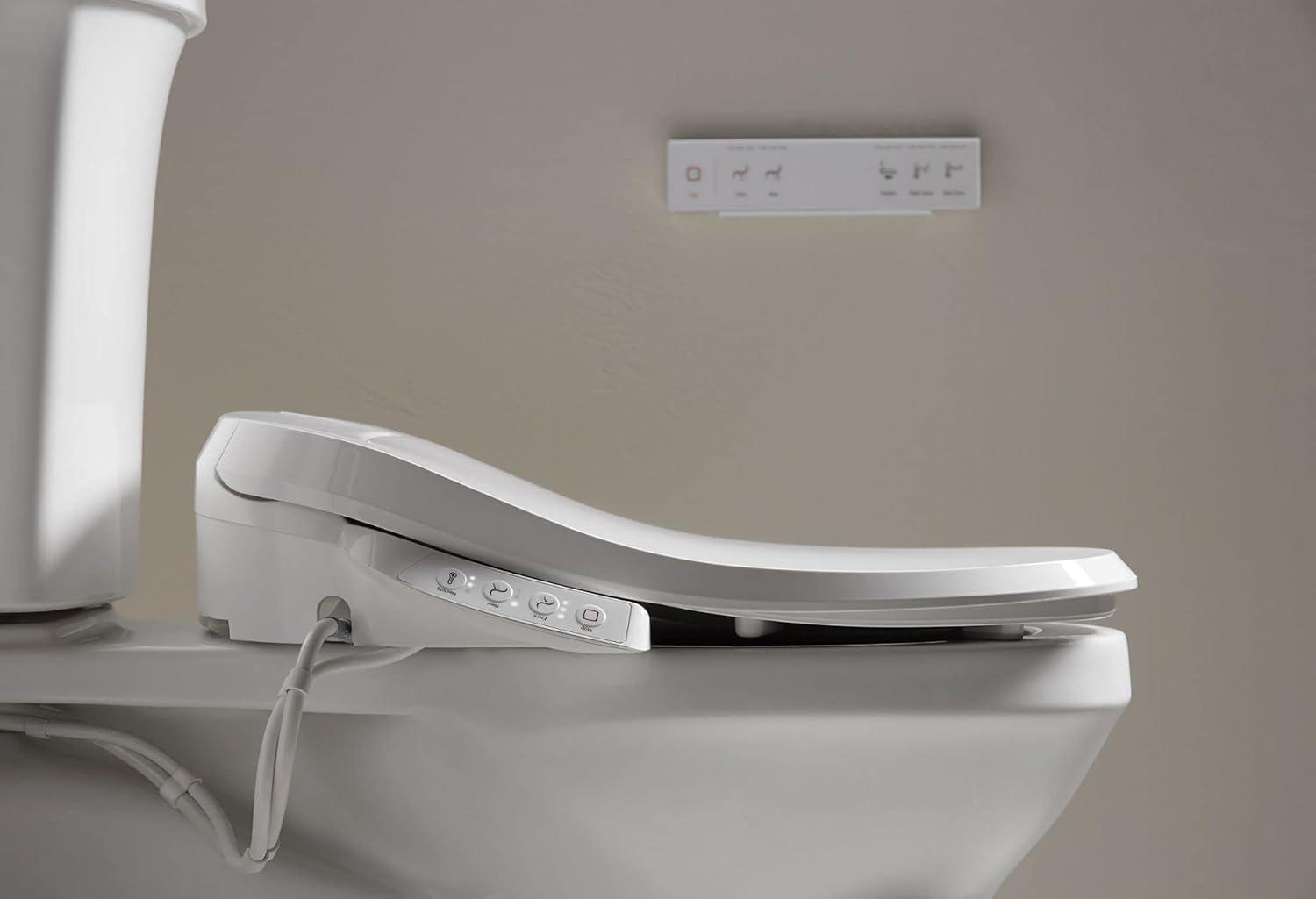 PureWash E700 Elongated Heated Bidet Toilet Seat with Remote Control, Bidet Warm Water