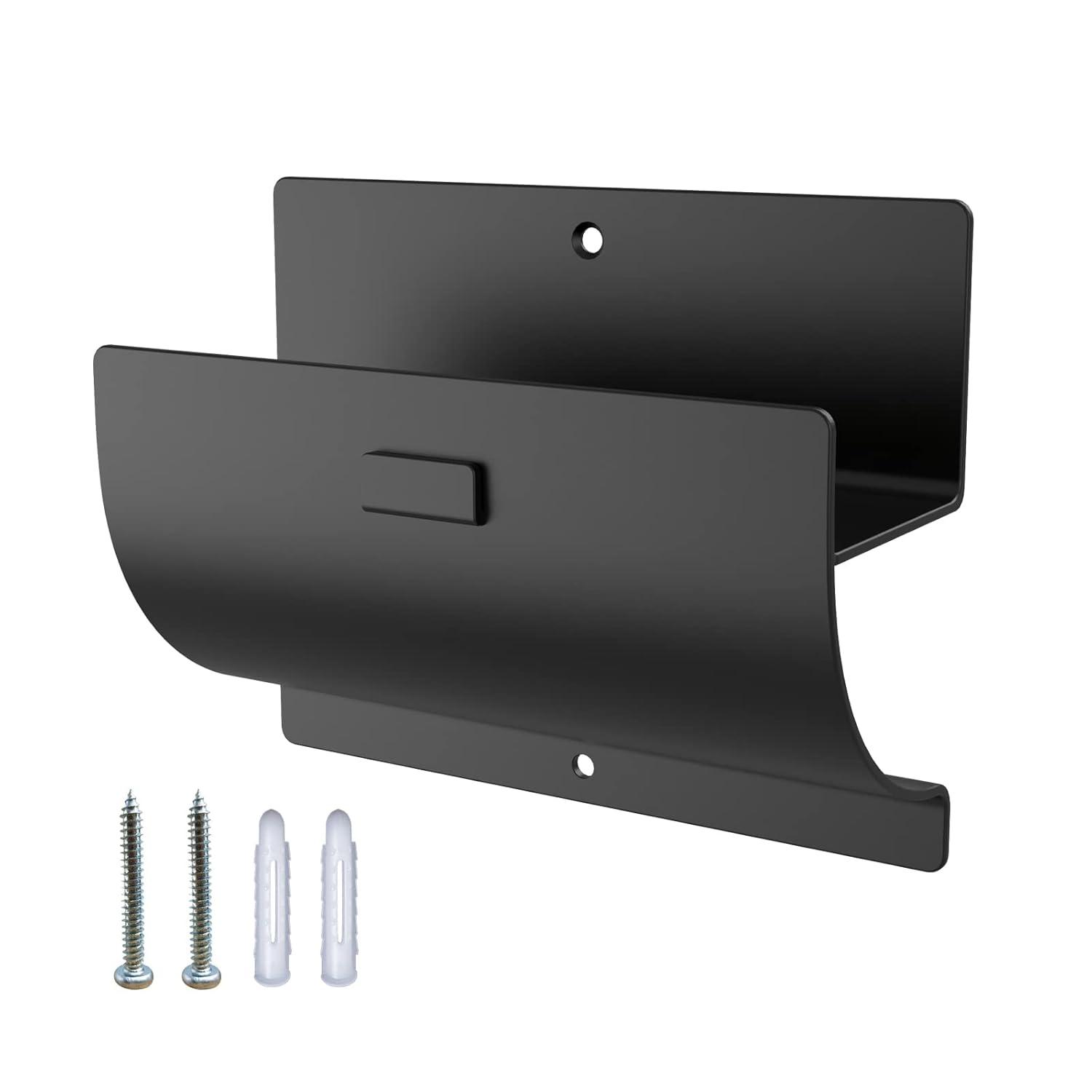 Wall Storage Hangers,Ladder Rack, Ladder Accessory,Ladder Hangers for Garage Wall Mount Ladder Rack Heavy Duty Metal Black with Screws (16.5 inch 1PCS)