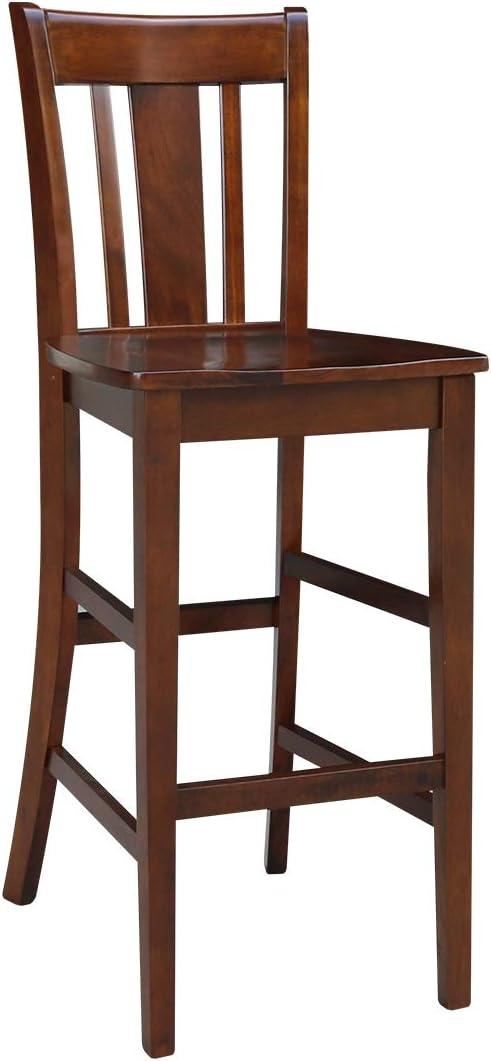 Espresso San Remo 30" Solid Wood Barstool