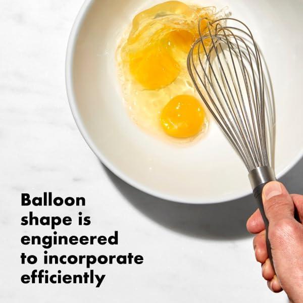 11-Inch Stainless Steel Balloon Whisk with Black Handle