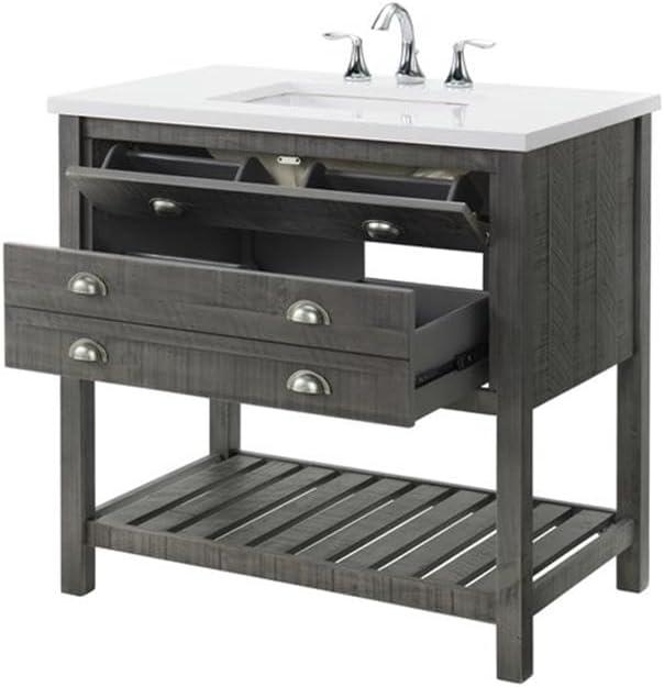 Martin Svensson Home Monterey 37" Wood Single Bathroom Vanity Driftwood