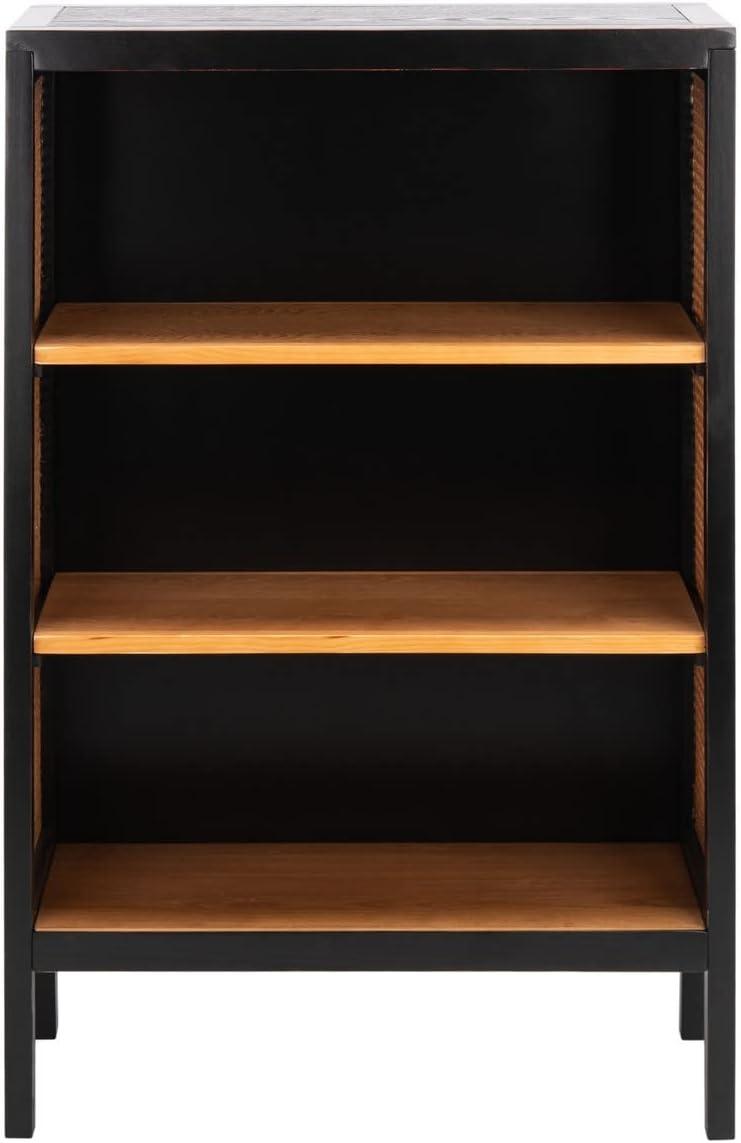 Franz 3 Shelf Wood Back Etagere - ETG2104 - Black/Natural - Safavieh