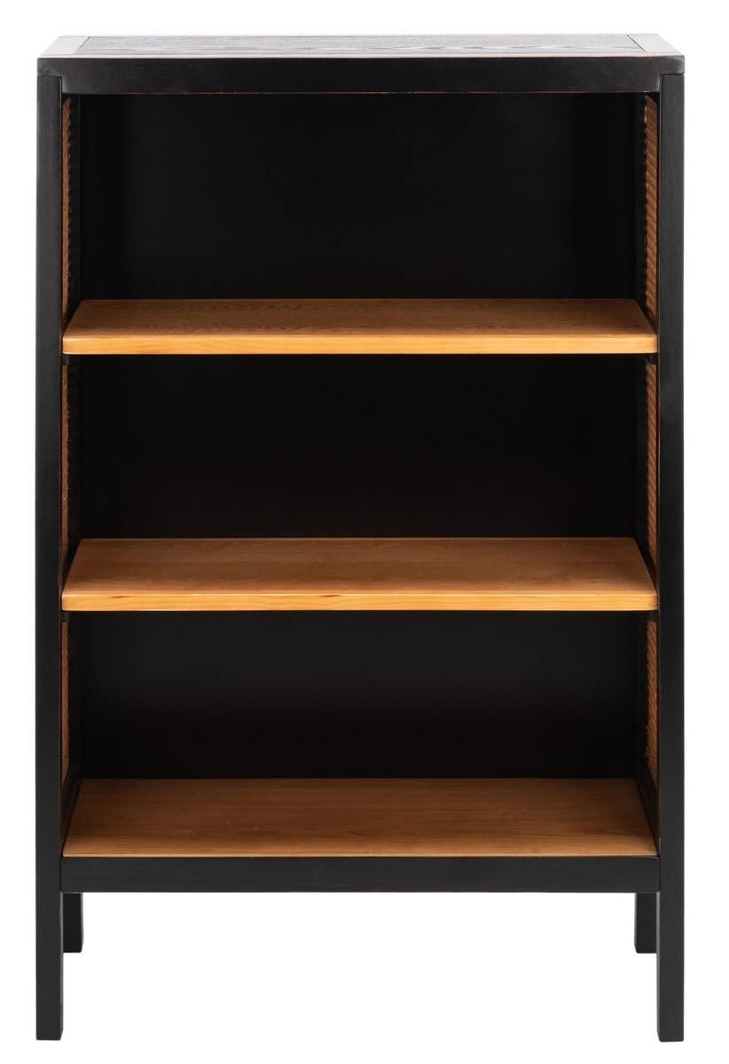 Franz 3 Shelf Wood Back Etagere - ETG2104 - Black/Natural - Safavieh