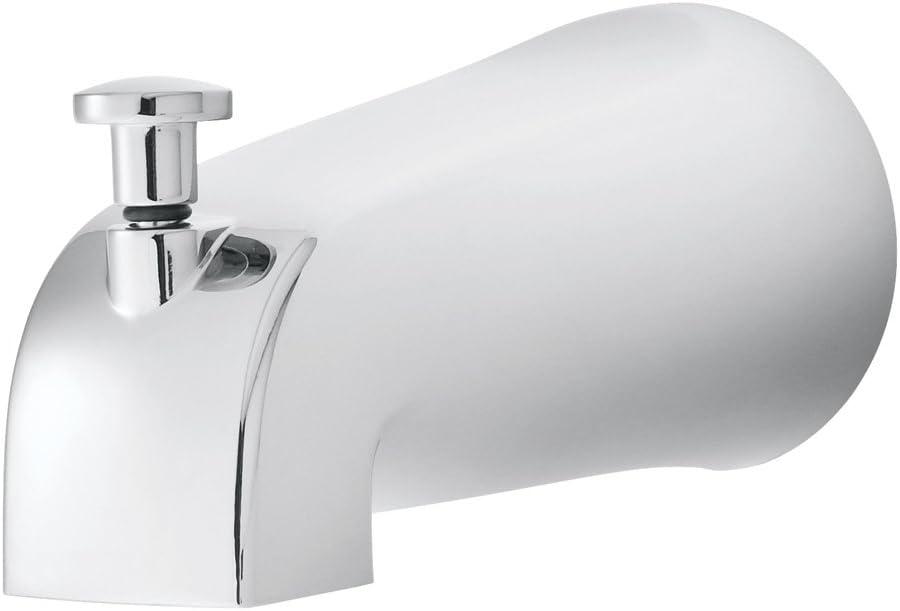 Polished Chrome Diverter Tub Spout with Clean Linear Curves