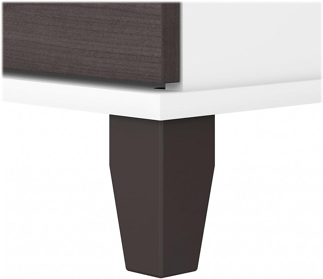 Bush Furniture Somerset Lateral File Cabinet, 2 Drawer, Storm Gray & White