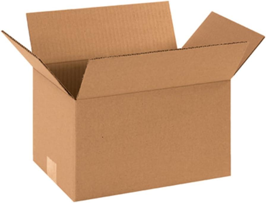 The Packaging Wholesalers Corrugated Boxes 12" x 8" x 7" Kraft 25/Bundle BS120807