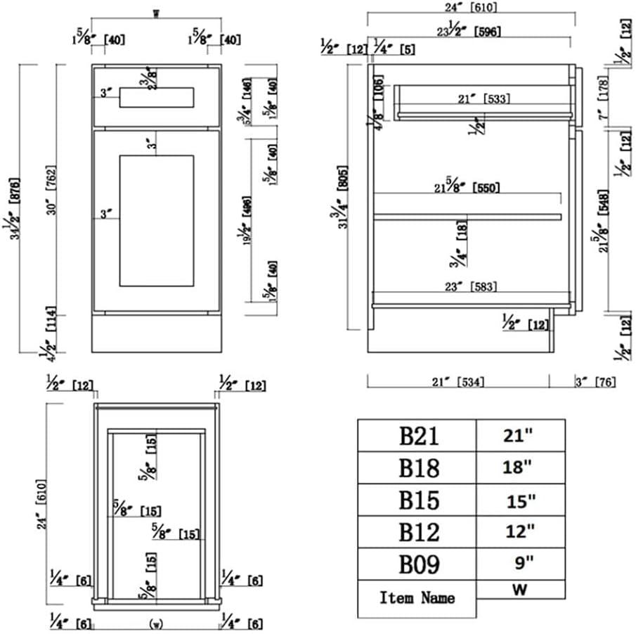 Design House Brookings Unassembled (Ready-to-Assemble) Shaker Base Kitchen Cabinet B12 34.5" H, Espresso