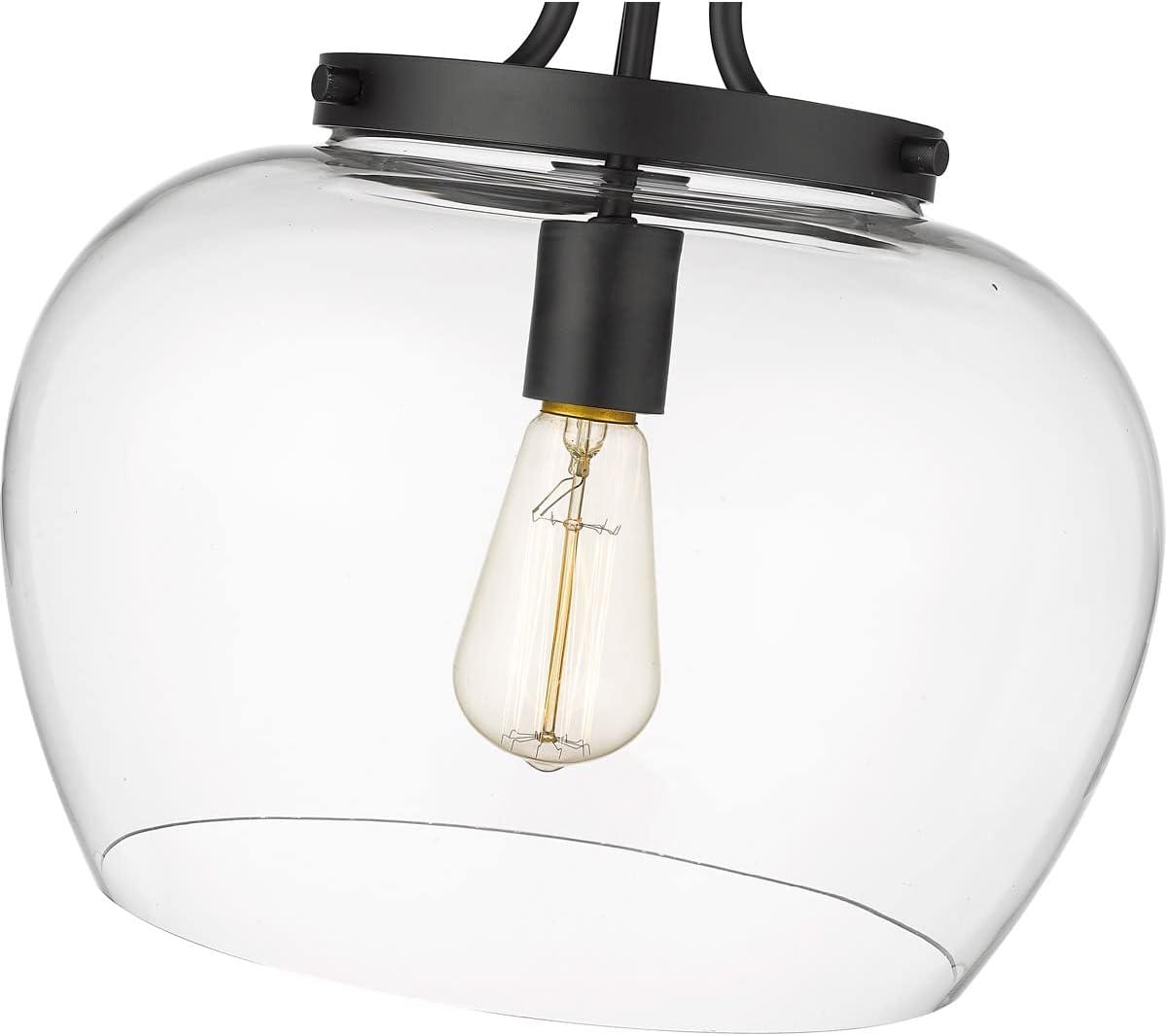 Z-Lite Joliet 1 - Light Semi-Flush Mount in  Matte Black