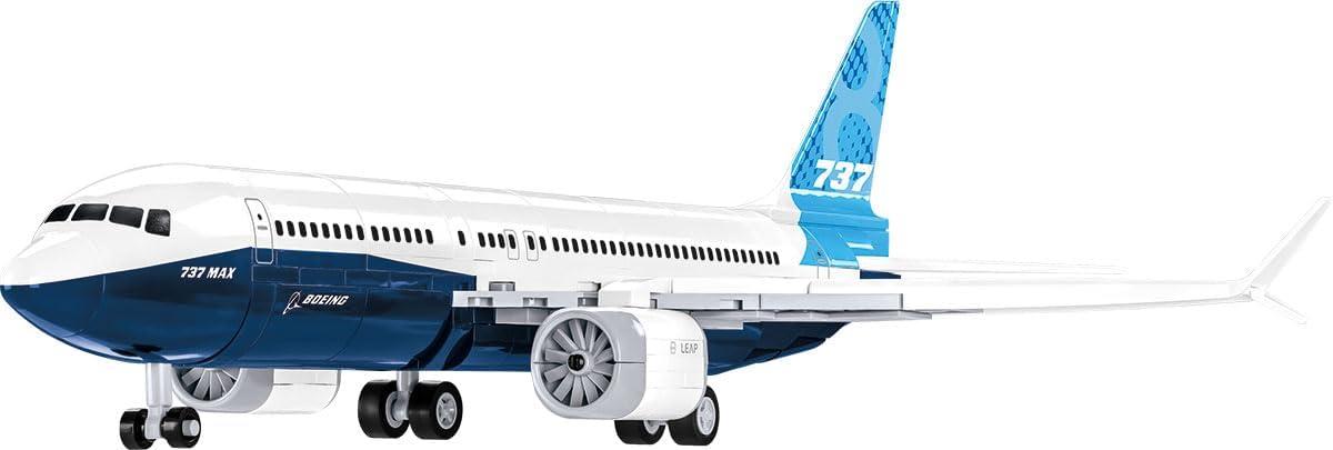 COBI Boeing 737-8 Dreamliner Plane | Airplane Model Display Base | 340 Pieces | 1:110 Scale | Interlocking Building Block Set # 26608