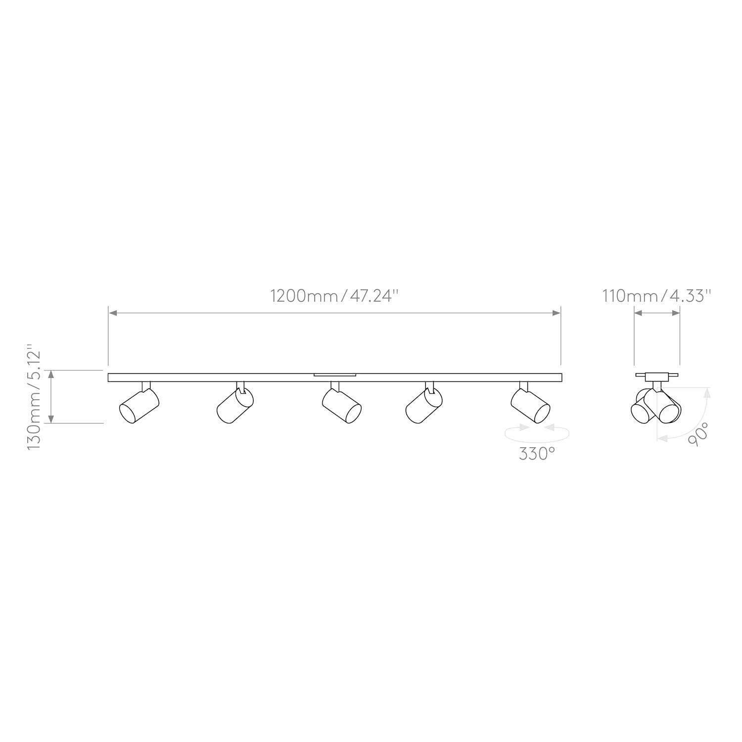 Contemporary Matt Nickel 2-Light Spotlight Ceiling Fixture