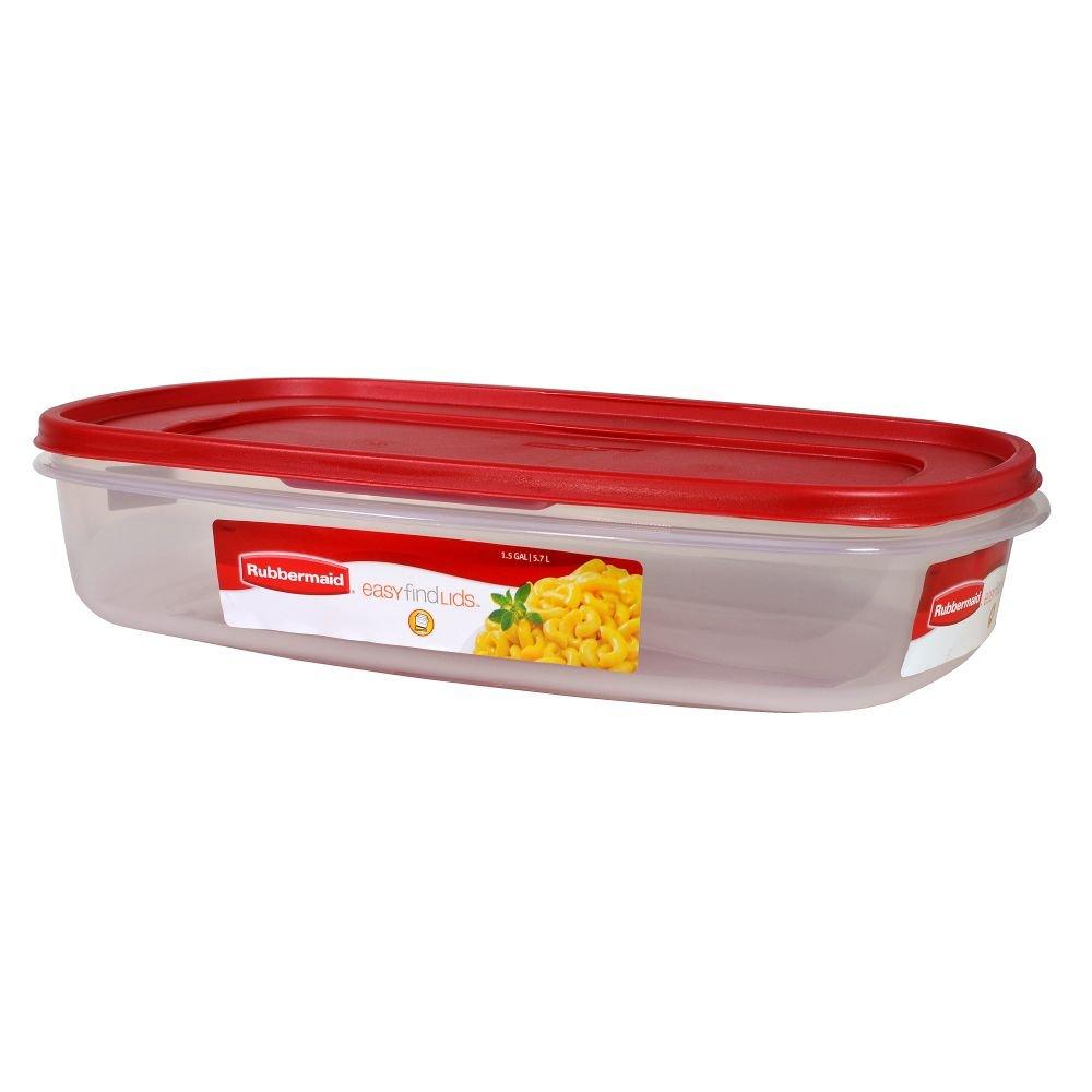 Rubbermaid 2184972 Food Storage Container with Easy-Find Lid, 1.5 Gallon