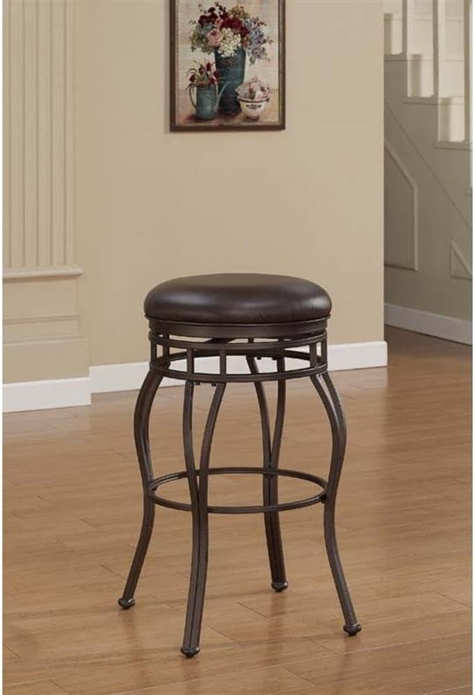 American Woodcrafters Villa 26 in. Faux Leather Backless Counter Stool