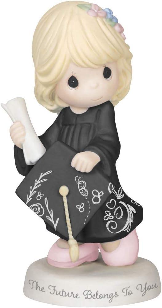 Graduation Girl Bisque Porcelain Figurine with Diploma