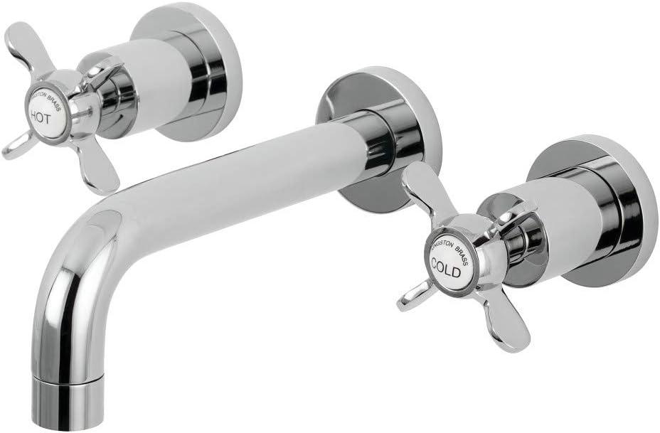 Kingston Brass Essex Two-Handle 3-Hole Wall Mount Bathroom Faucet