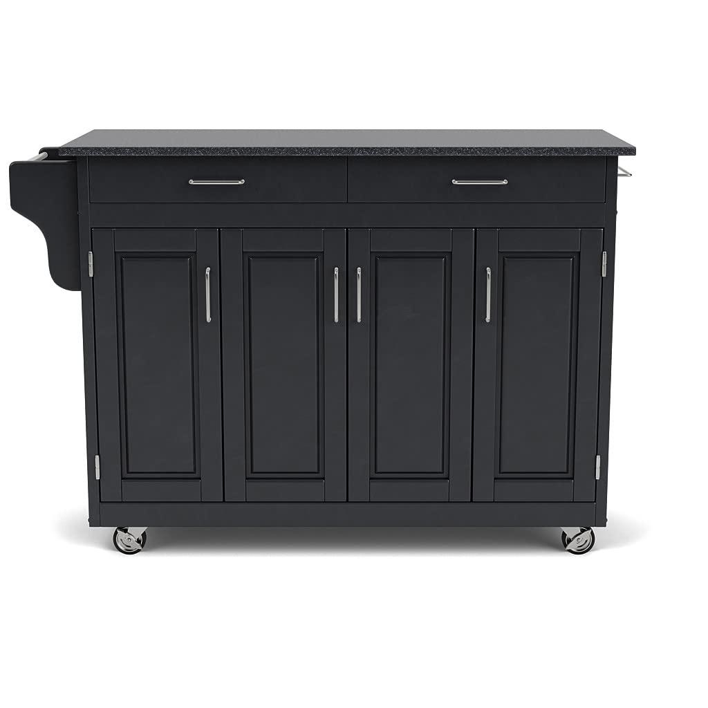 Homestyles Create-a-Cart Wood Rolling Kitchen Cart in Brown