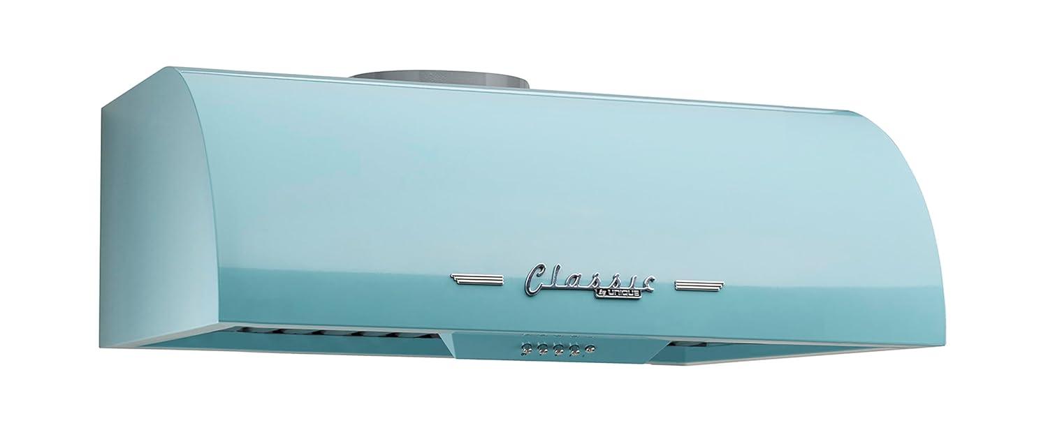 Classic Retro 24" 500 CFM Ducted Under Cabinet Range Hood with Stainless Steel Baffles and Light