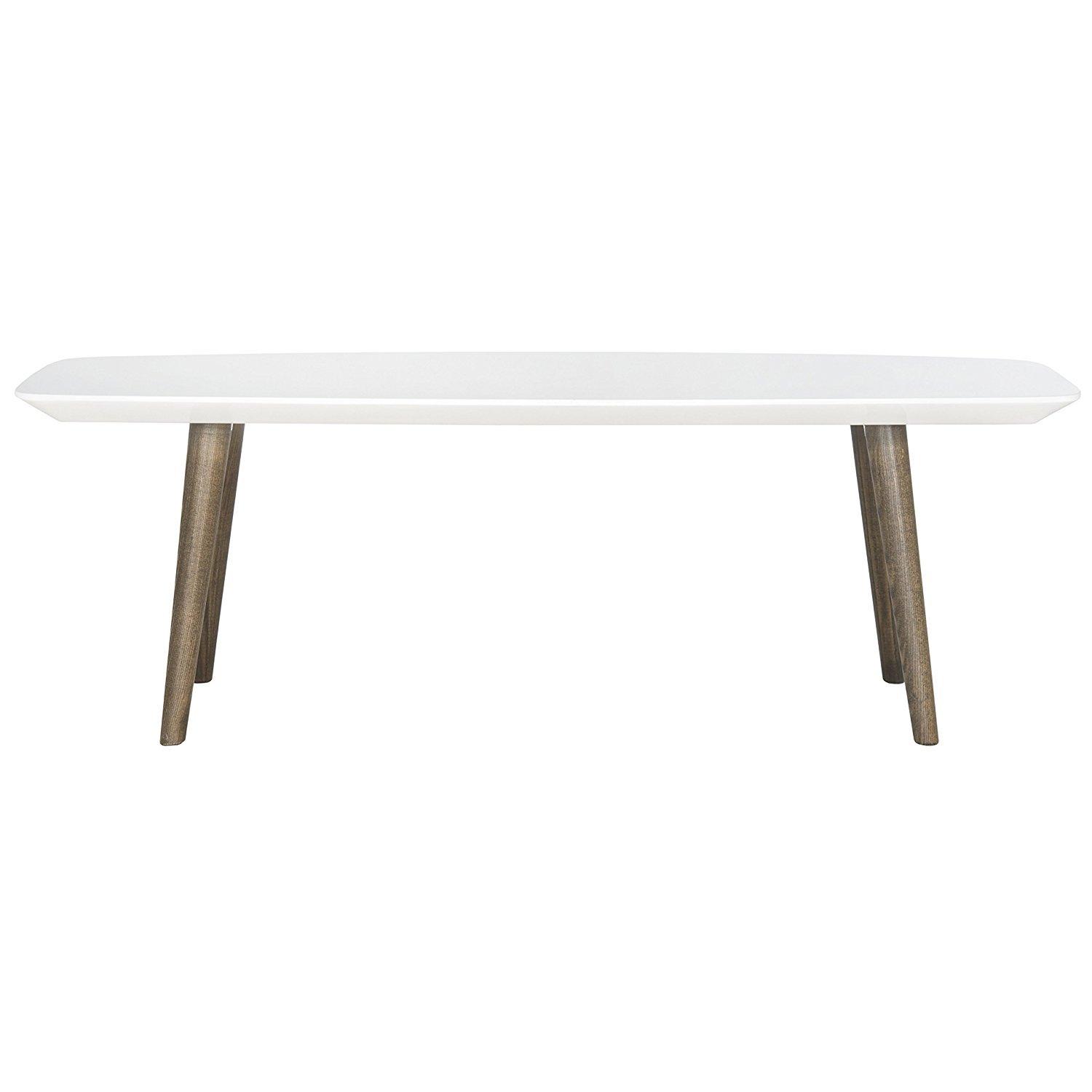 Josiah Coffee Table - White/Dark Brown - Safavieh