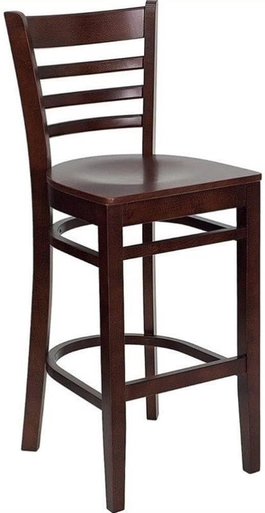 Flash Furniture Ladder Back Wooden Restaurant Barstool