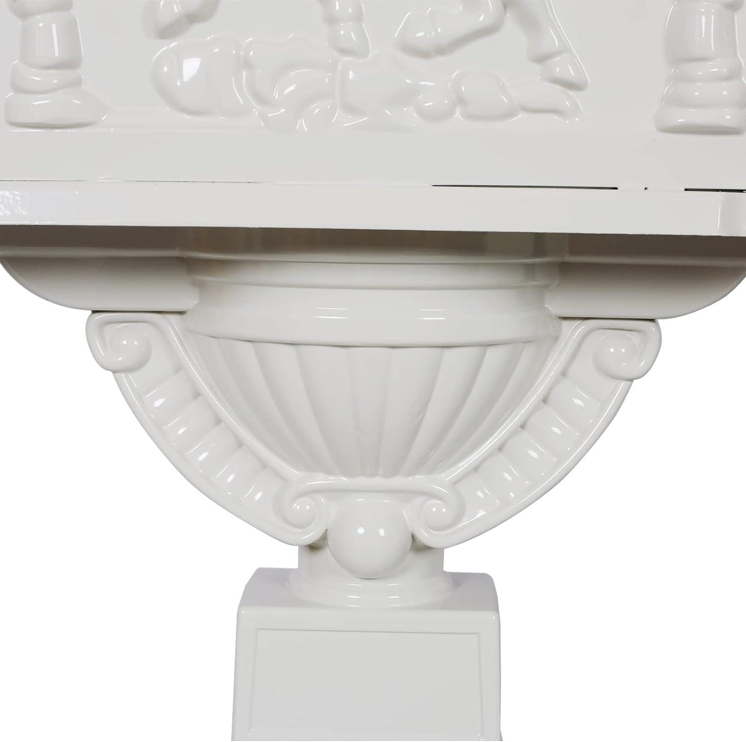 White Lockable Cast Aluminum Pedestal Mailbox