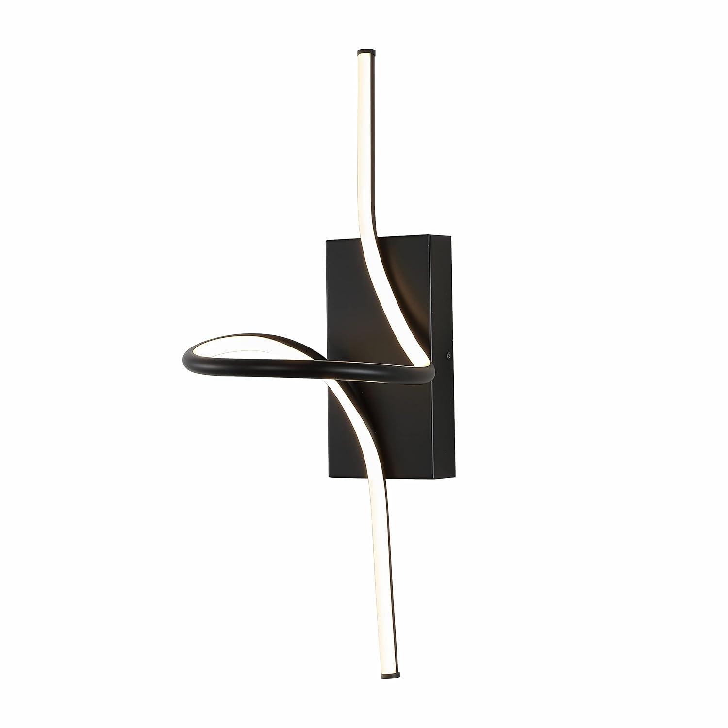 Sketch 9" Minimalist Metal Integrated LED Vanity Light Sconce, Black