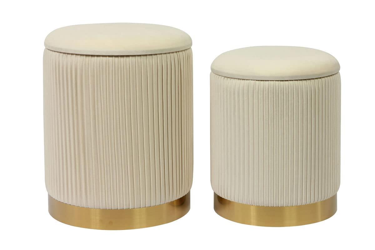 Ernesha Velvet Ottoman