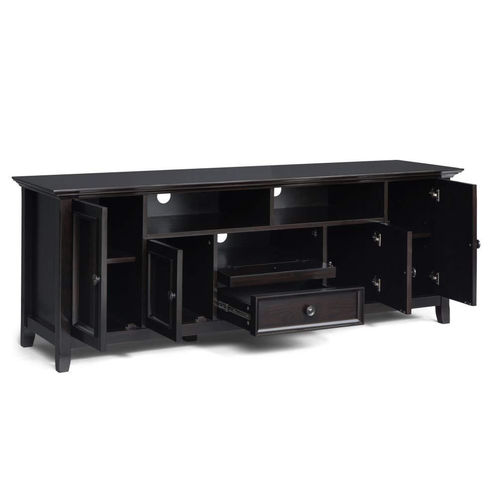 Simpli Home Amherst 54"W Solid Wood TV Stand for TVs up to 60" with Adjustable Shelves