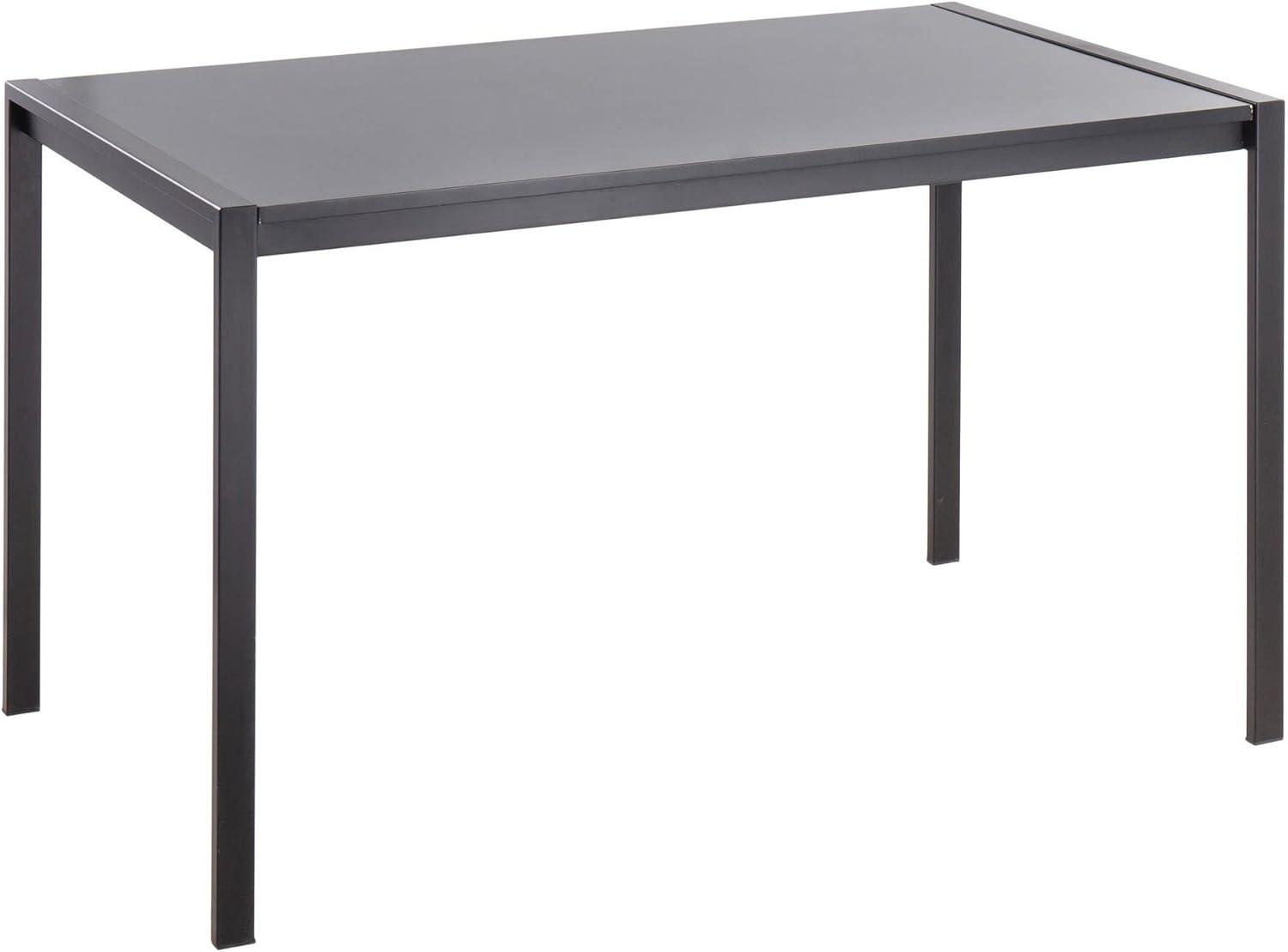 LumiSource Black Metal, Black Wood Fuji Dinette Table