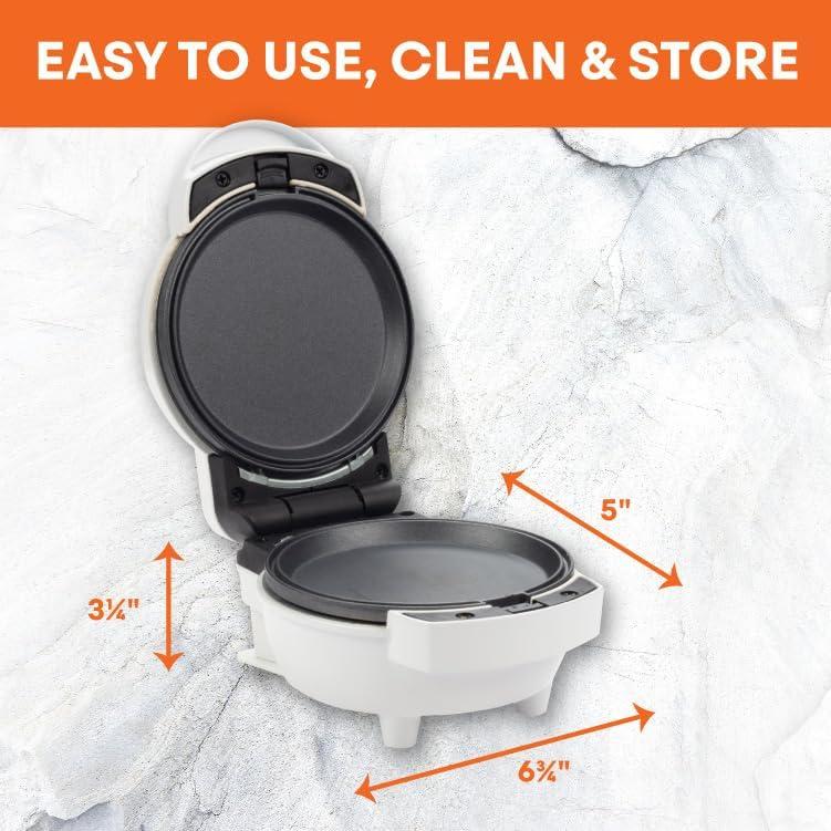MasterChef 3-in-1 Mini Breakfast Maker- Make Eggs, Pancakes, Donuts, & Waffles and More in One Appliance! 3 Removable Non-Stick Cooking Plates for Easy Cleaning & Storing