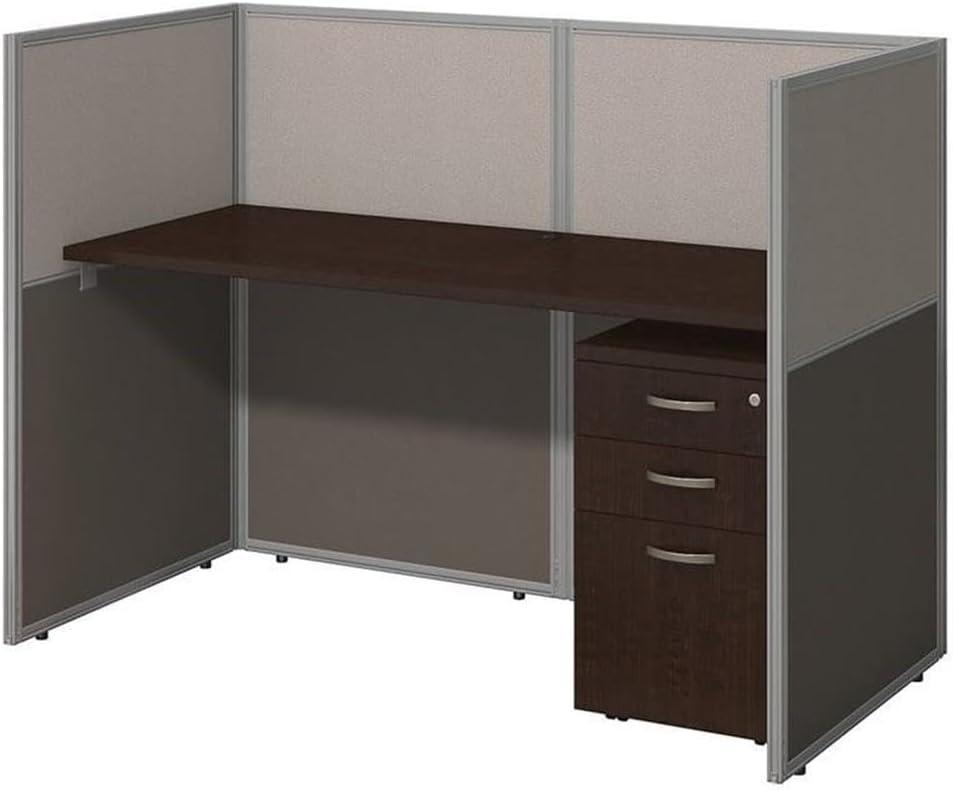 Easy Office Rectangle 1 Person Benching Workstation with Cable Management