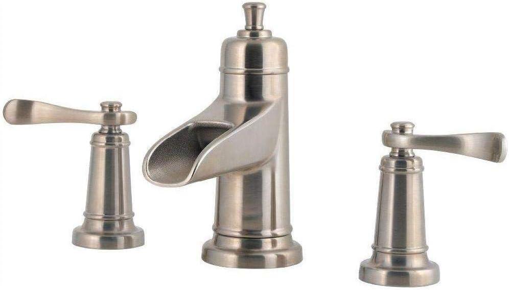 Ashfield Brushed Nickel 2-Handle Widespread Waterfall Bathroom Faucet