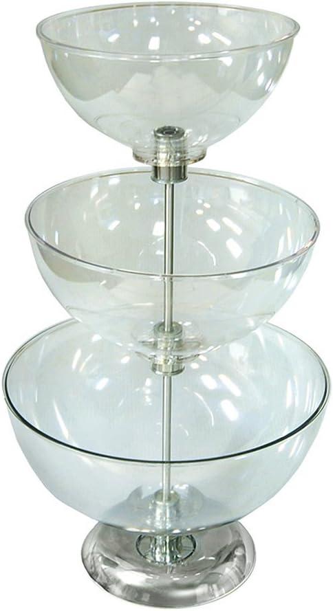 Clear Polycarbonate Three-Tier Bowl Counter Display