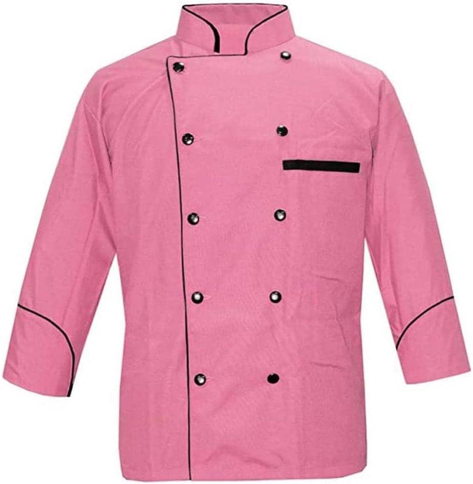Men's Multi Color Chef Jacket/Light Weight Chef Coat With Contrast Black Piping(Size,S-5XL)