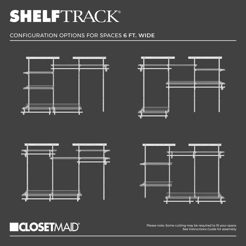 Adjustable White Steel Wire Closet Organizer System