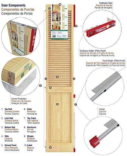 Kimberly Bay Traditional 6 Panel Wood Bi-Fold Door