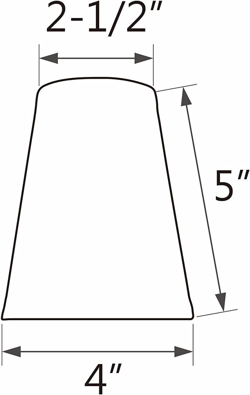 Aspen Creative 32080-5 Small Hardback Empire Shape Chandelier Clip-On Lamp Shade Set (5 Pack), Transitional Design in Off White, 4" bottom width (2.5" x 4" x 5")