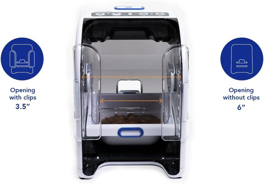 MiBowl Automatic Microchip Cat Feeder with BPA Free Bowl, Enclosed Back, and Collar Worn ID Disc