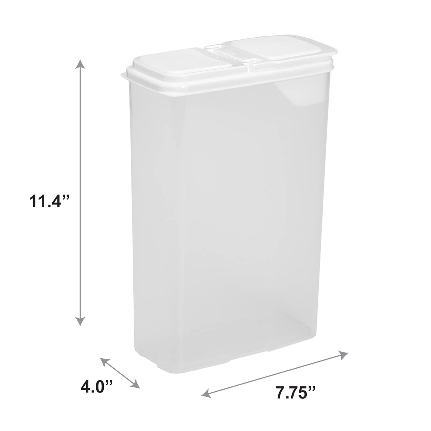 Clear BPA-Free Plastic Food Storage Dispensers Set with Flip Top Lid