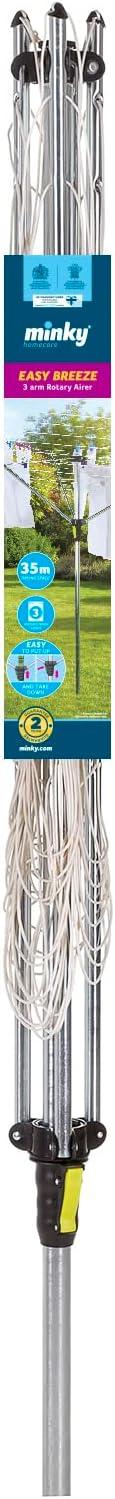 Minky Homecare QQ83591104 Minky Easy Breeze 115 Ft. 3 Arm Outdoor Rotary Clothes Dryer