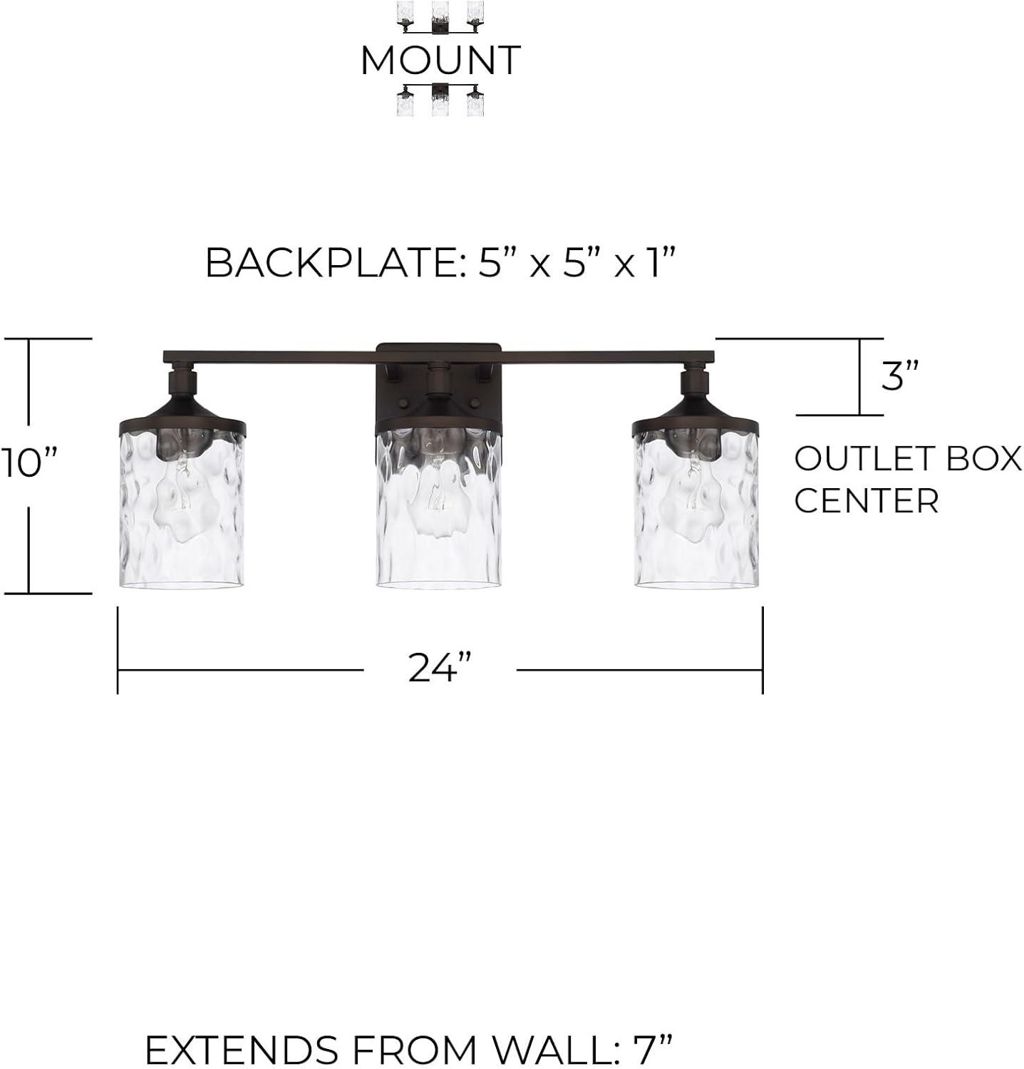 Capital Lighting 128831-451 Colton 3 Light 24" Wide Bathroom Vanity Light - Bronze