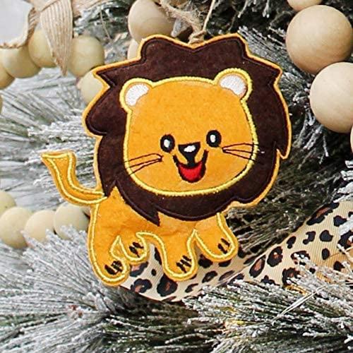 Darware My Forest Friends Plush Animal Christmas Tree Ornaments, 6pc Set; Holiday Craft Decoration Baby Shower