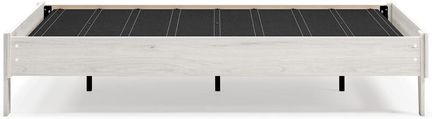Full Piperton Platform Bed Black - Signature Design by Ashley: Modern Style, MDF Frame, No Box Spring Needed