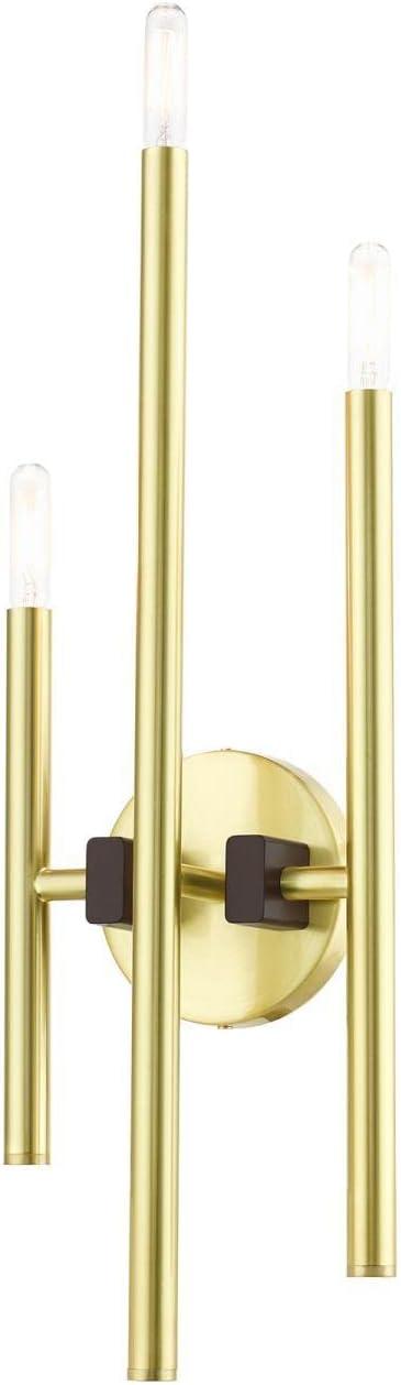 Livex Lighting Denmark 3 - Light Wall Light in  Satin Brass