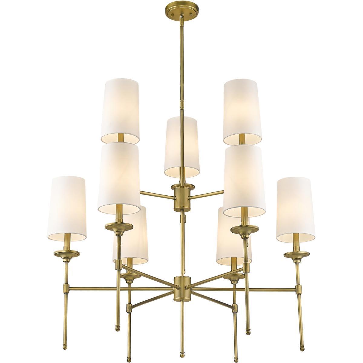Z-Lite Emily 9 - Light Chandelier in  Rubbed Brass