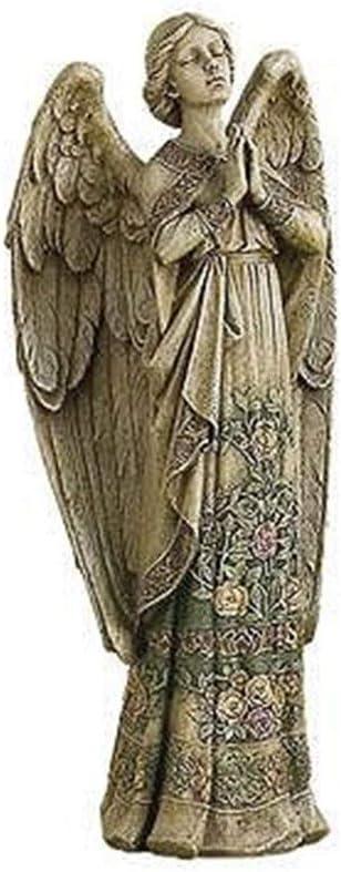 24" Handcrafted Resin-Stone Praying Angel Garden Statue