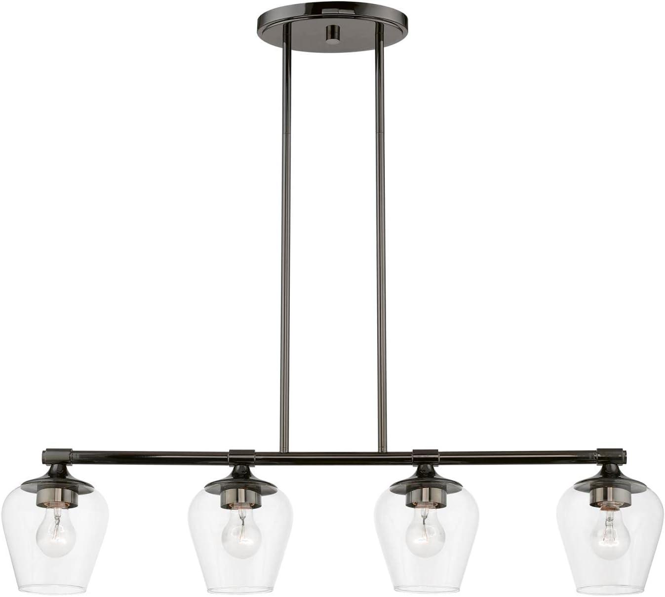 Livex Lighting Willow 4 - Light Chandelier in  Black Chrome