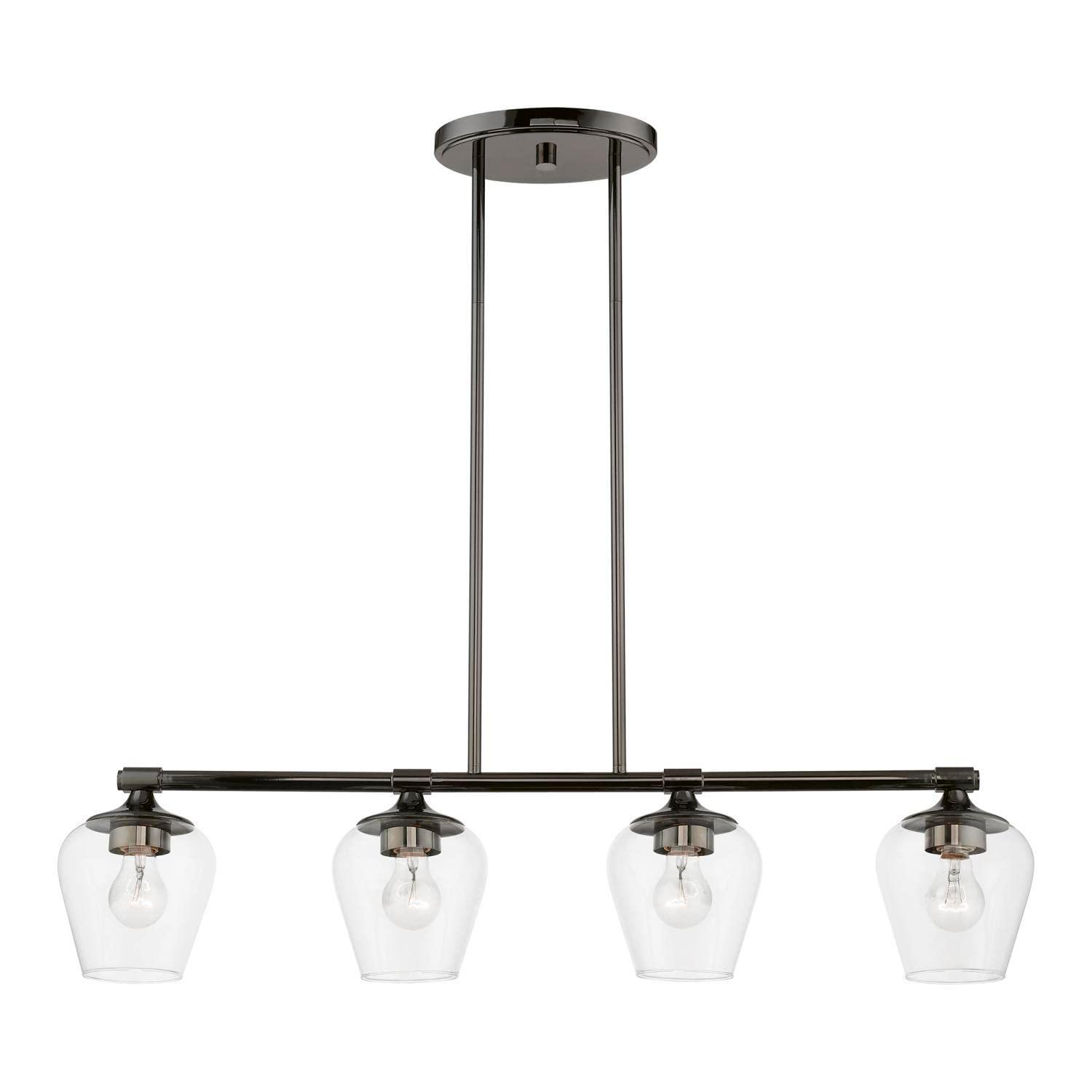 Livex Lighting Willow 4 - Light Chandelier in  Black Chrome