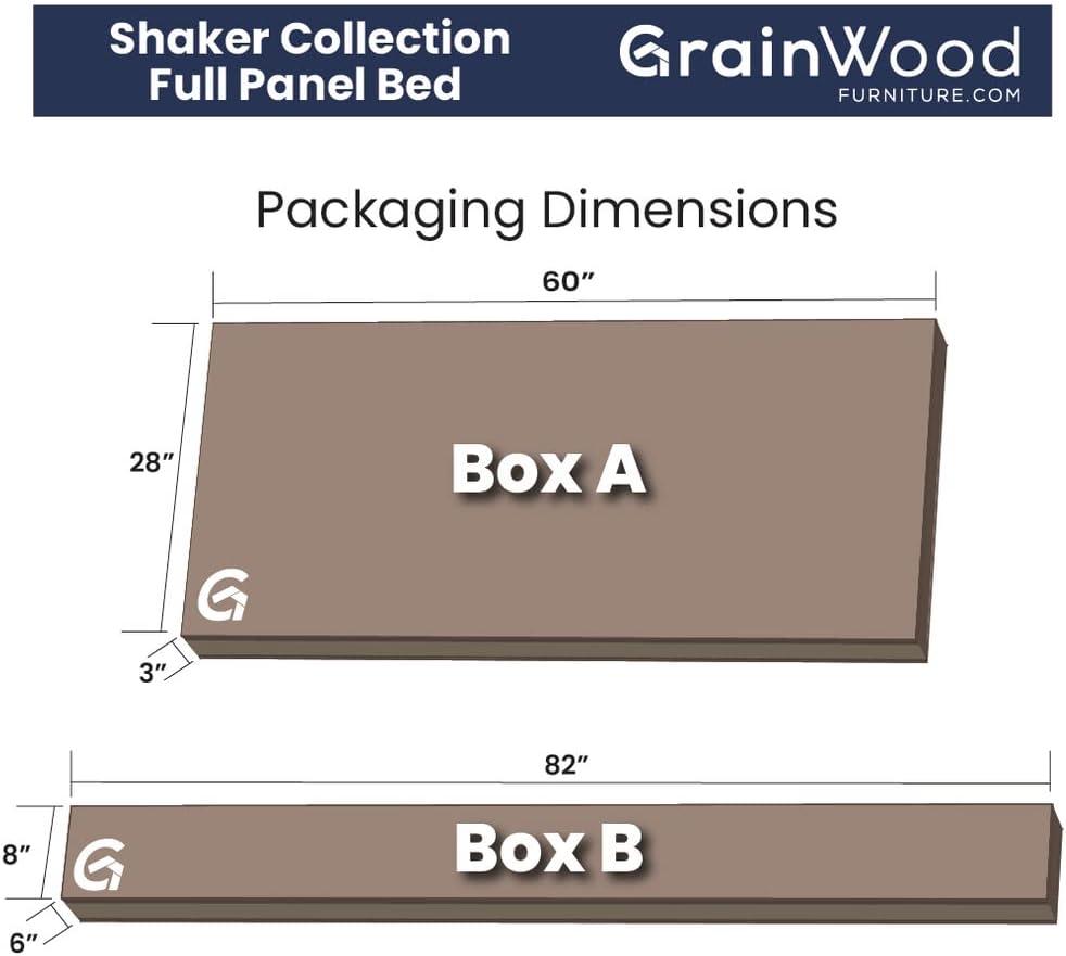 Shaker Solid Wood Panel Bed