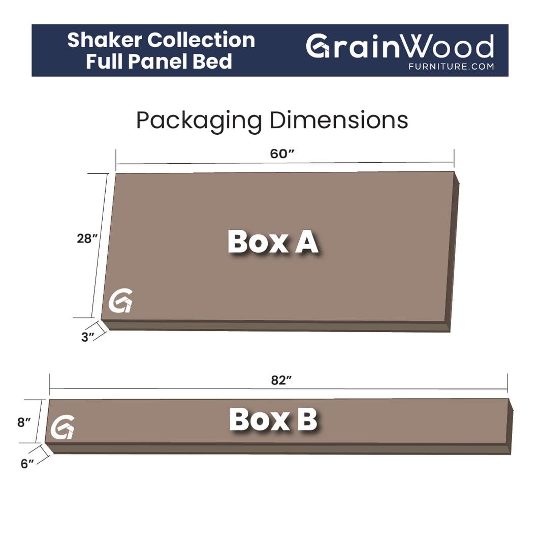 Shaker Solid Wood Panel Bed