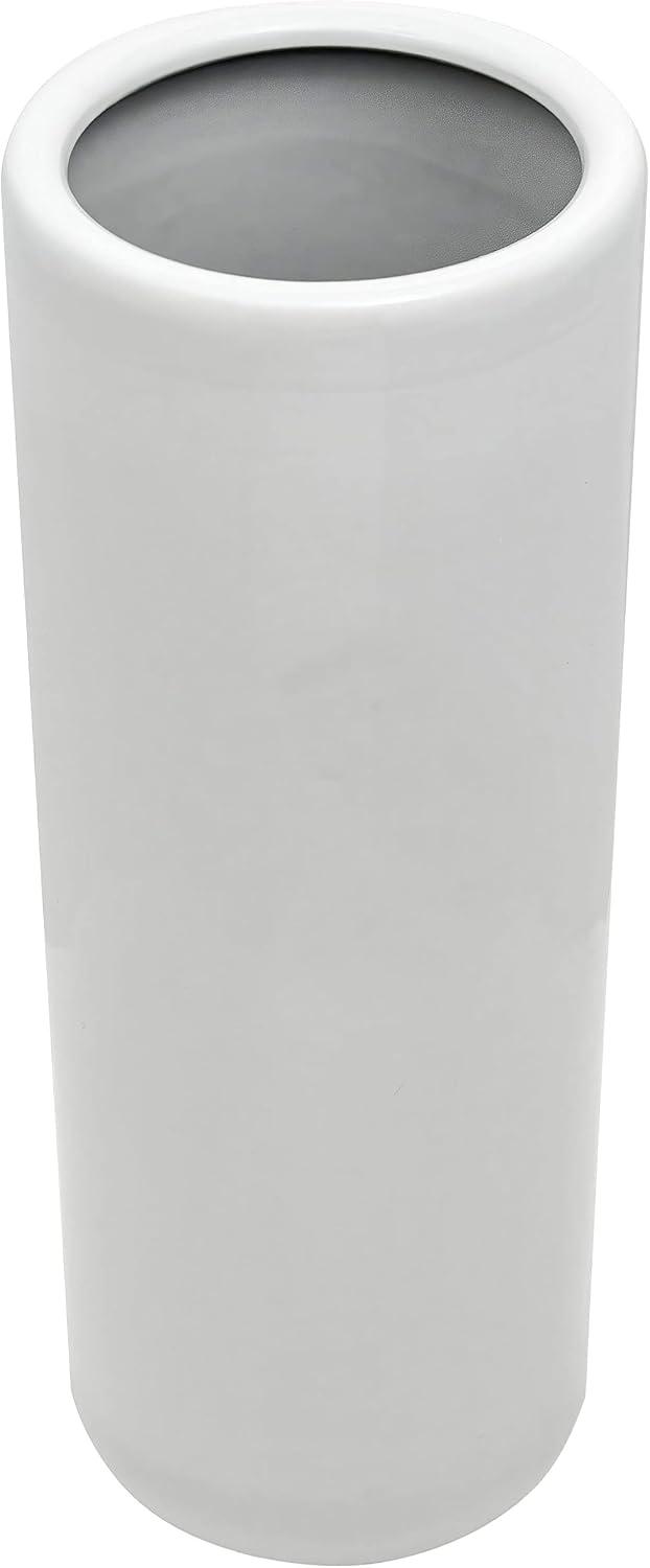 24" White Porcelain Umbrella Stand